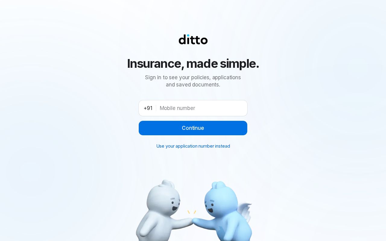 Preview of Ditto Customer Dashboard