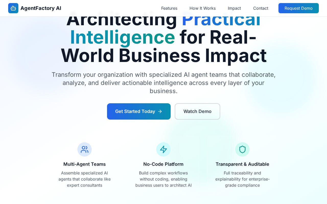 Preview of AgentFactory - Your Business, Your AI