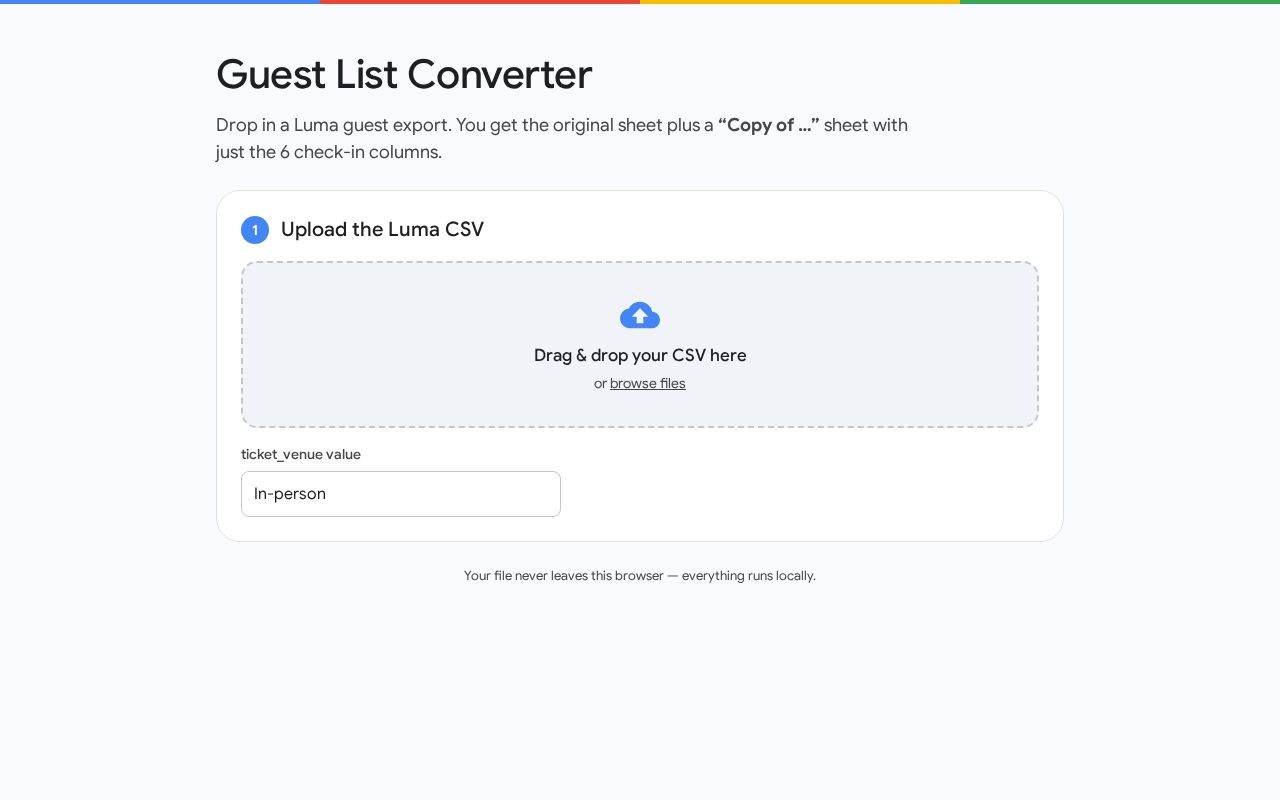 Preview of CsvConverter