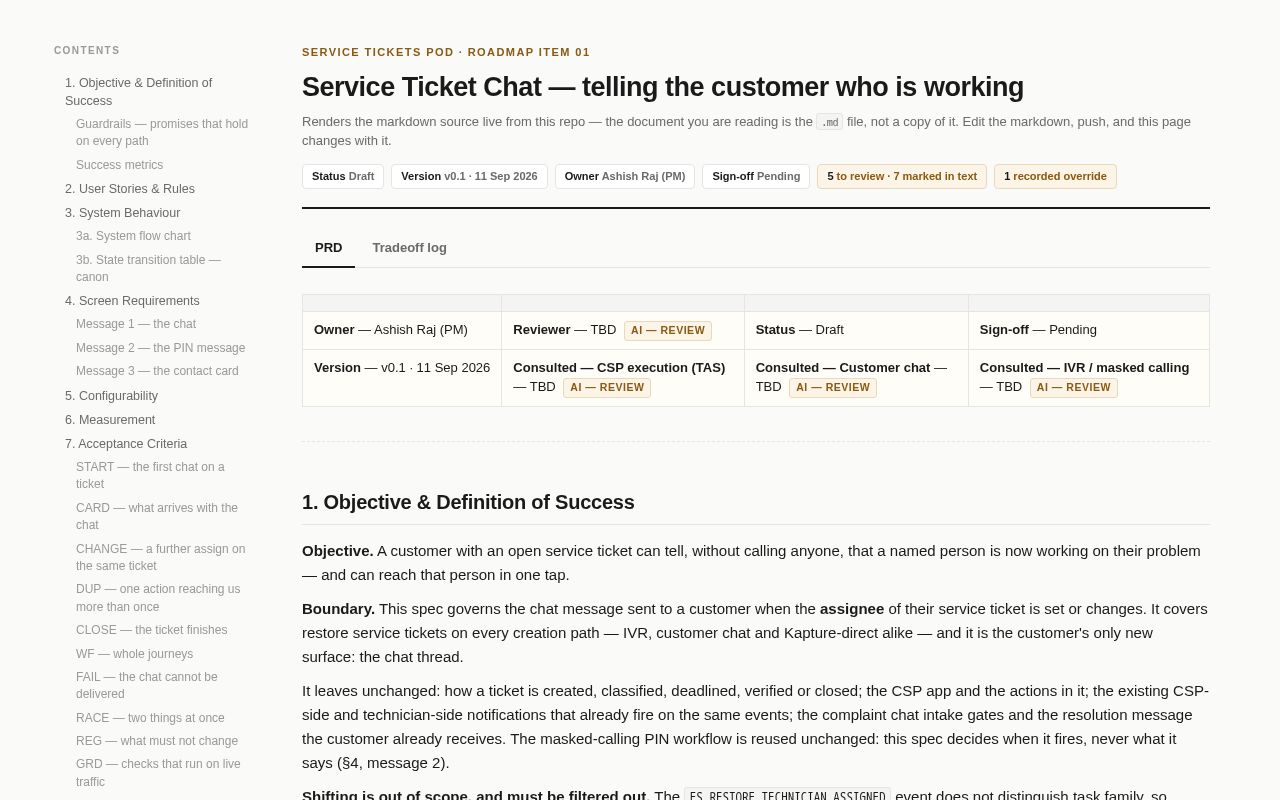 Preview of Service Ticket Handler Notice Prd