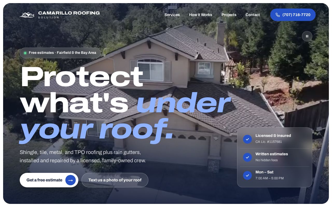 Preview of Modern design option for Camarillo Roofing Solution