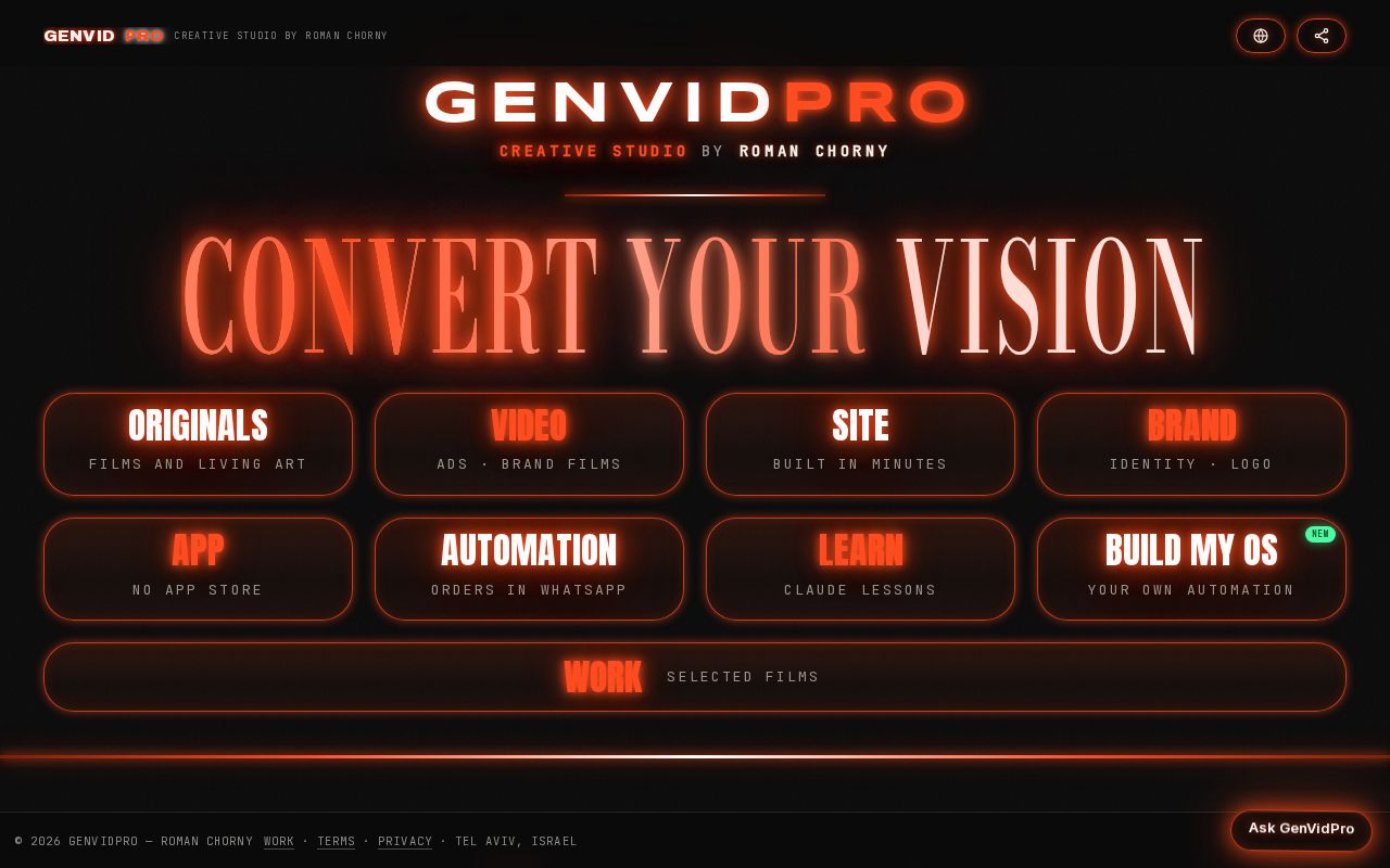Preview of Site Builder
