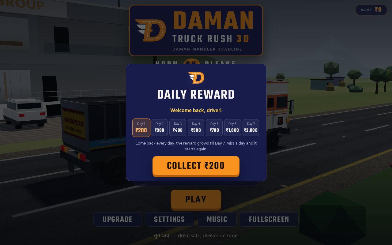 Preview of Daman Truck Rush 3D