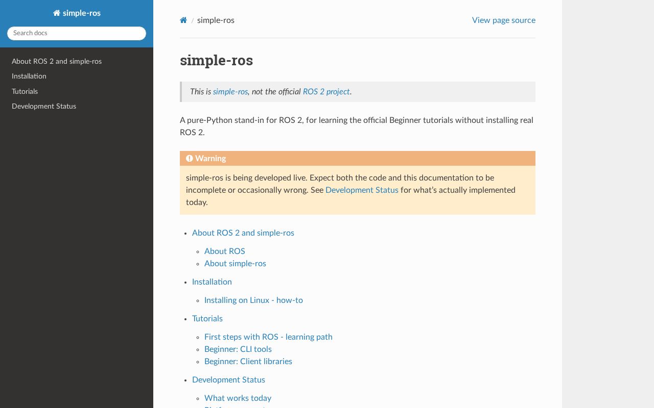 Preview of Simple Ros