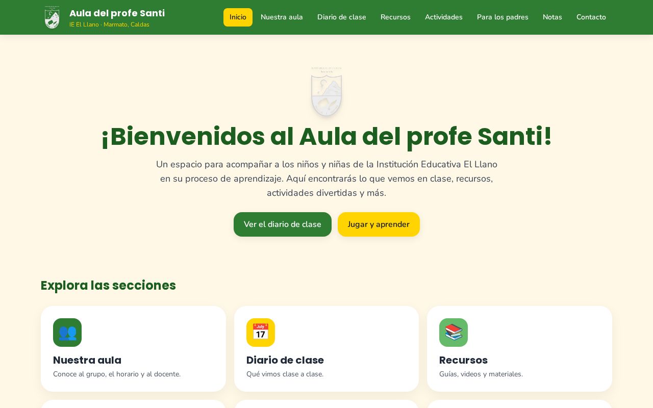 Preview of Aula Profe Santi