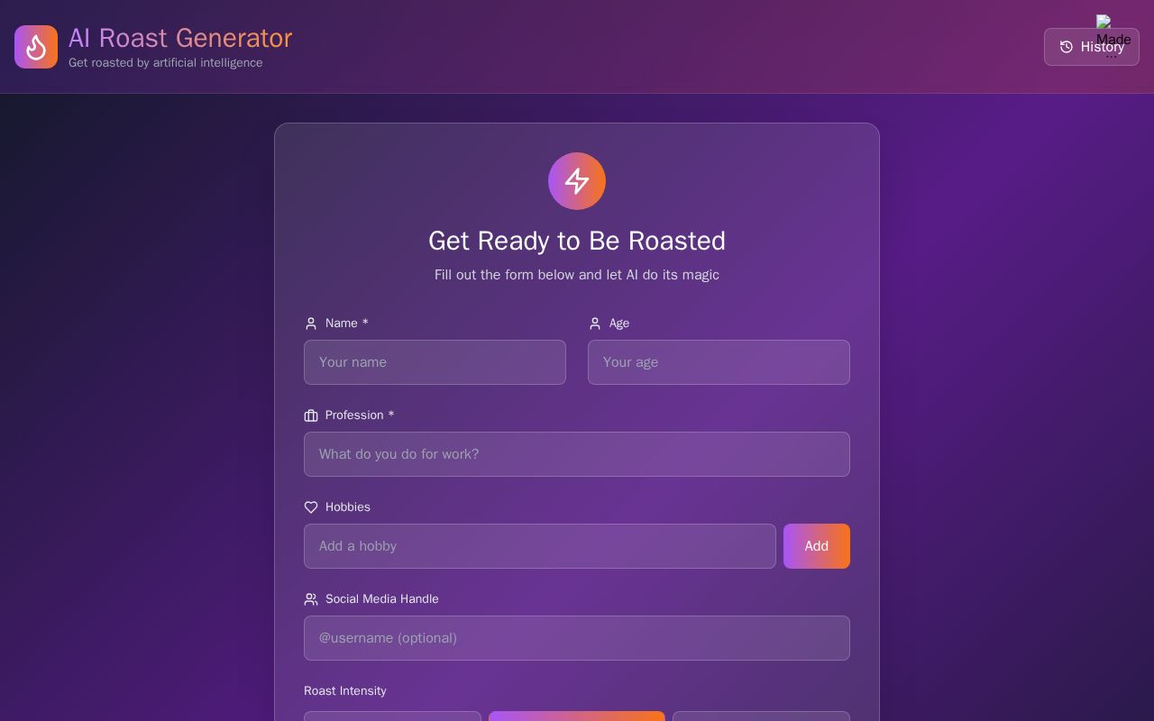 Preview of AI Roast Generator
