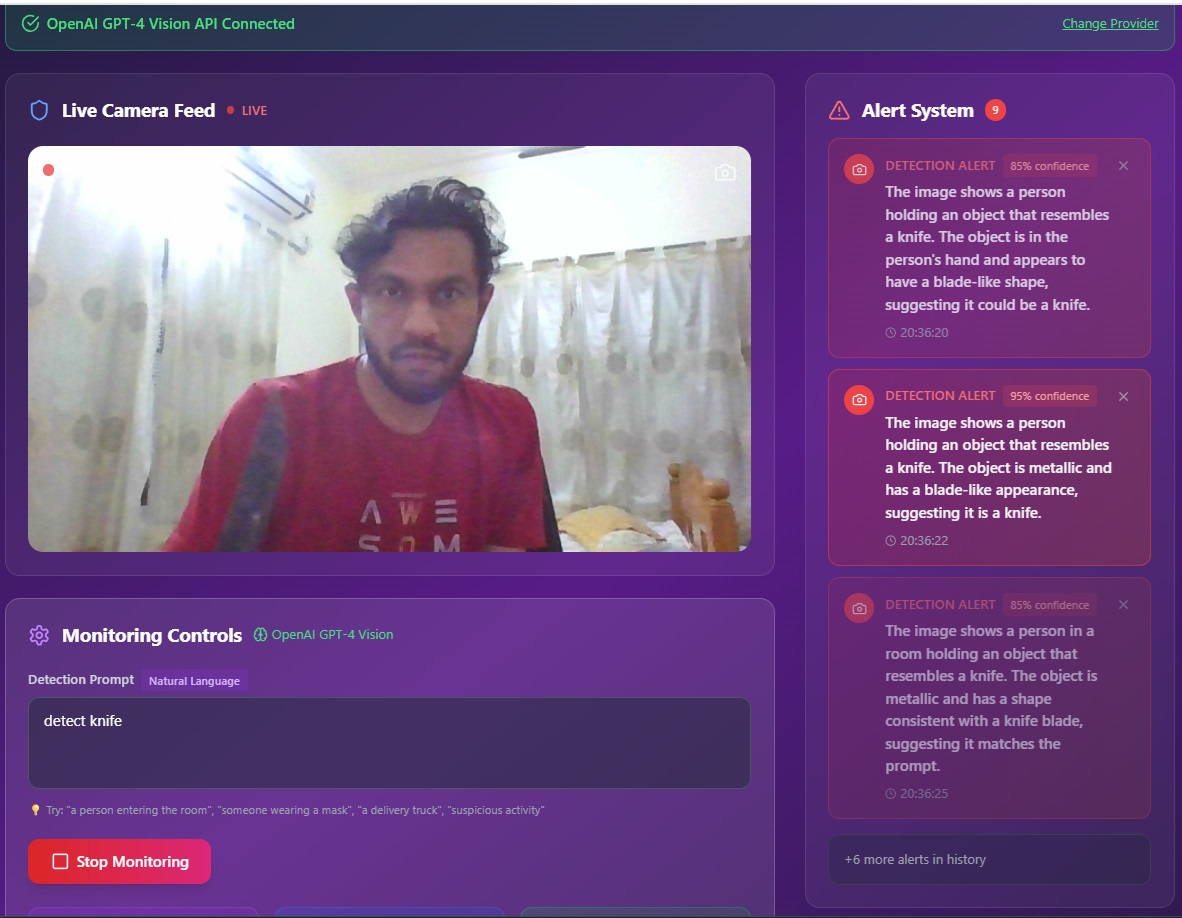 Preview of AI Vision Monitor