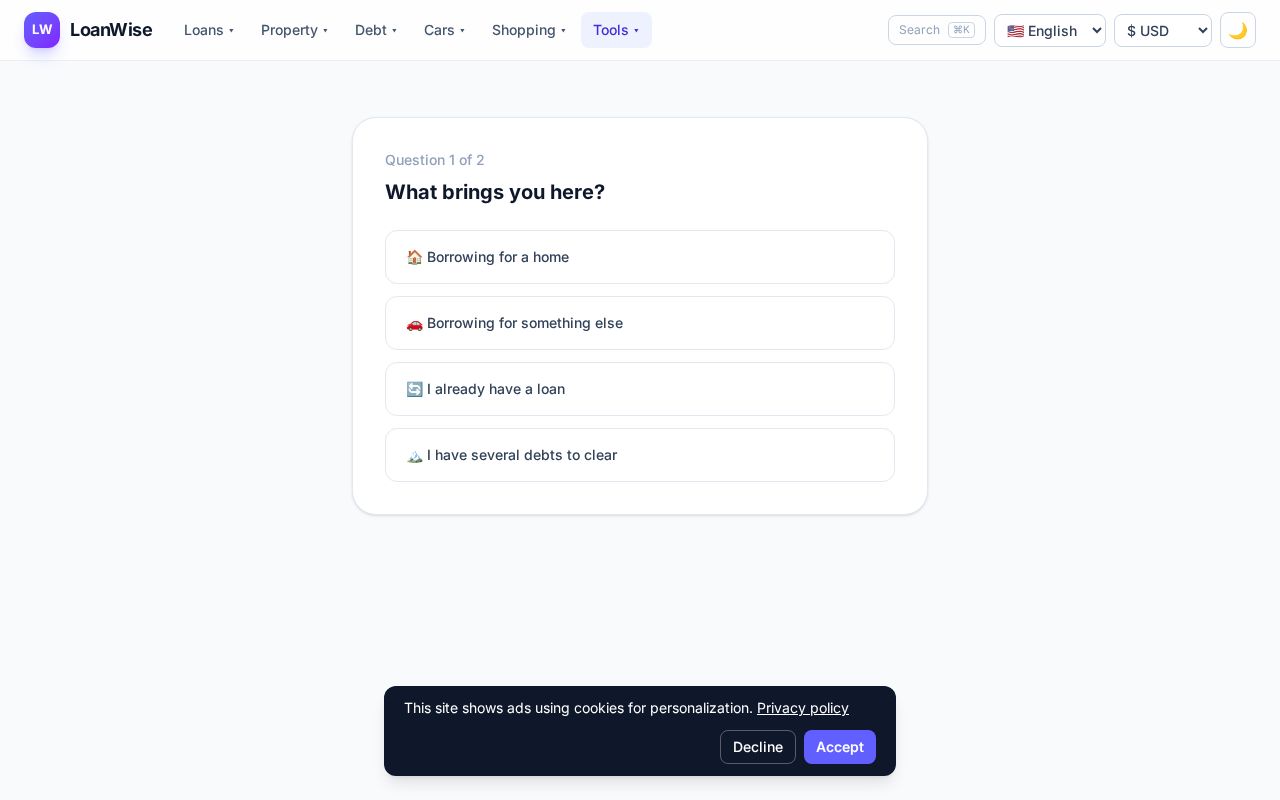 Preview of LoanWise