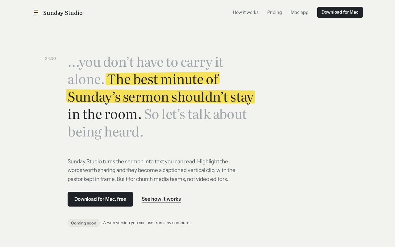 Preview of Sunday Studio