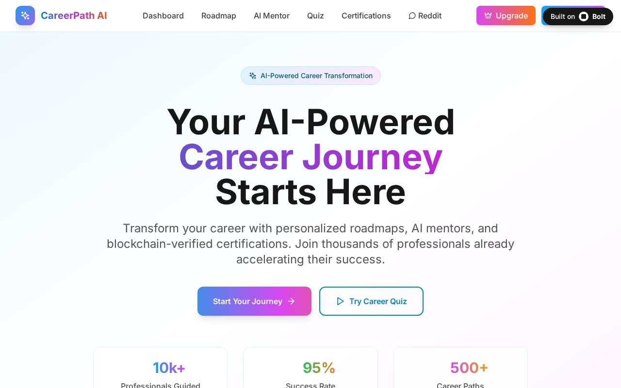 Preview of AI CareerMentor