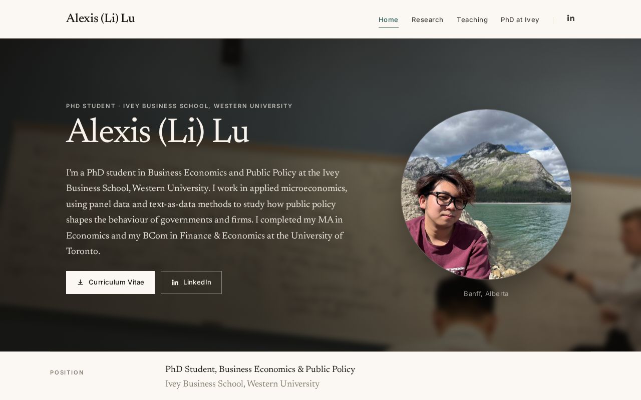 Preview of Alexli Lu Github Io