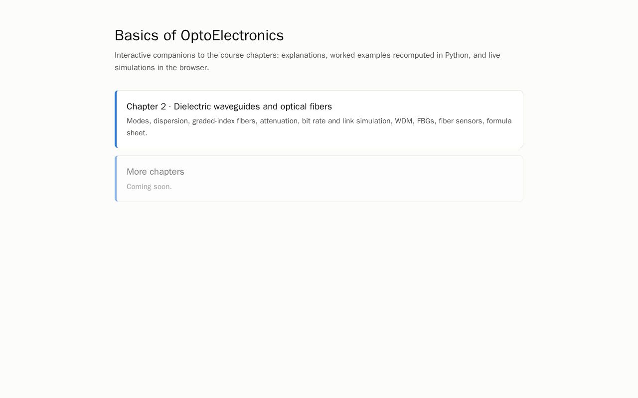 Preview of Optoelectronics Teaching