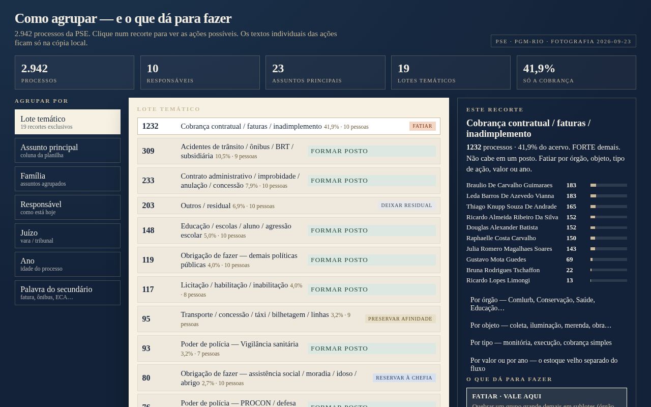 Preview of Agrupar o acervo