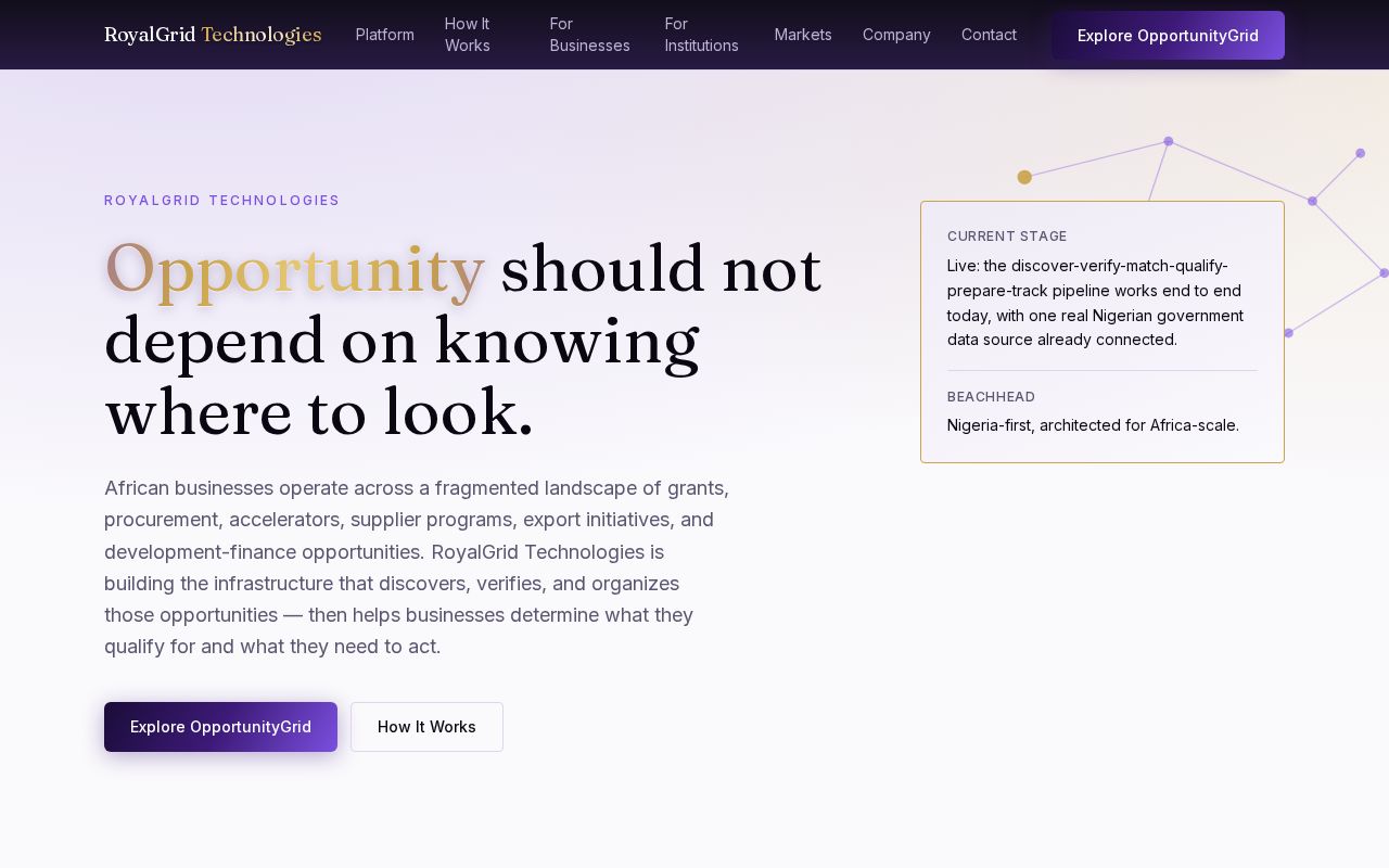 Preview of Royalgrid Technologies