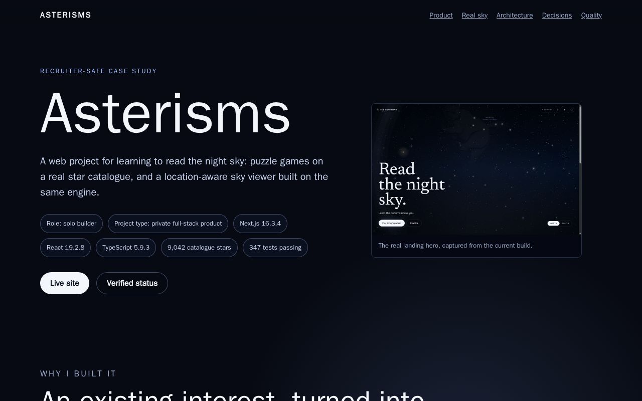 Preview of Asterisms Case Study