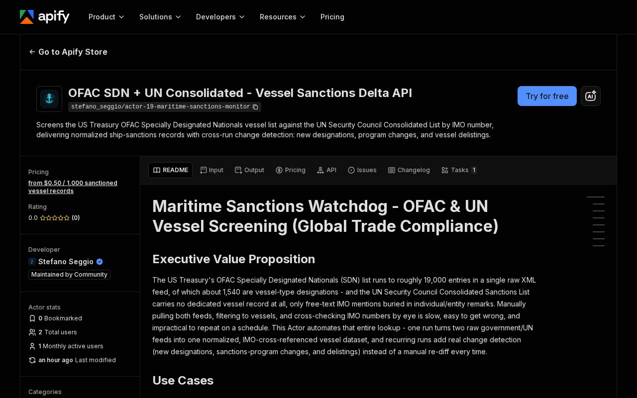 Preview of Actor 19 Maritime Sanctions Monitor