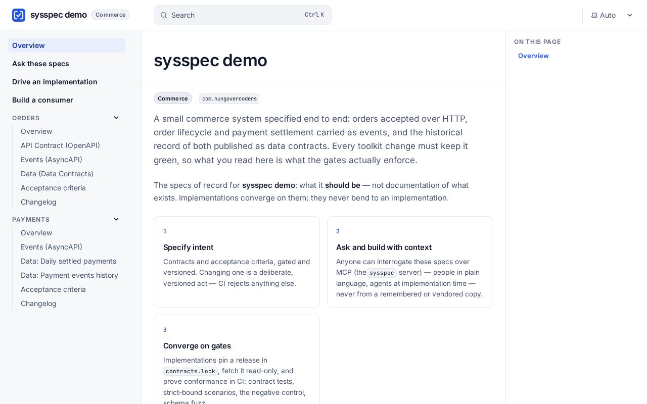 Preview of Sysspec