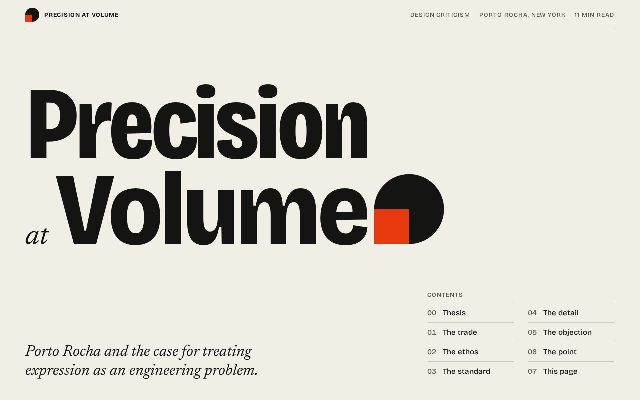 Preview of Precision at Volume
