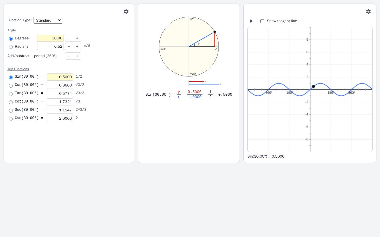 Preview of Trig Calculator