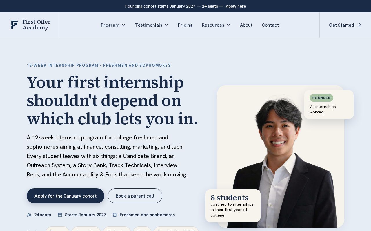 Preview of First Offer Academy