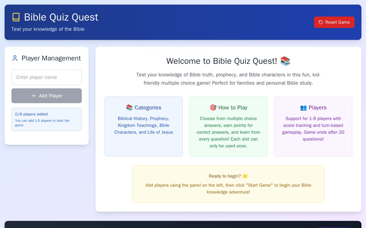 Preview of Bible Quiz Quest