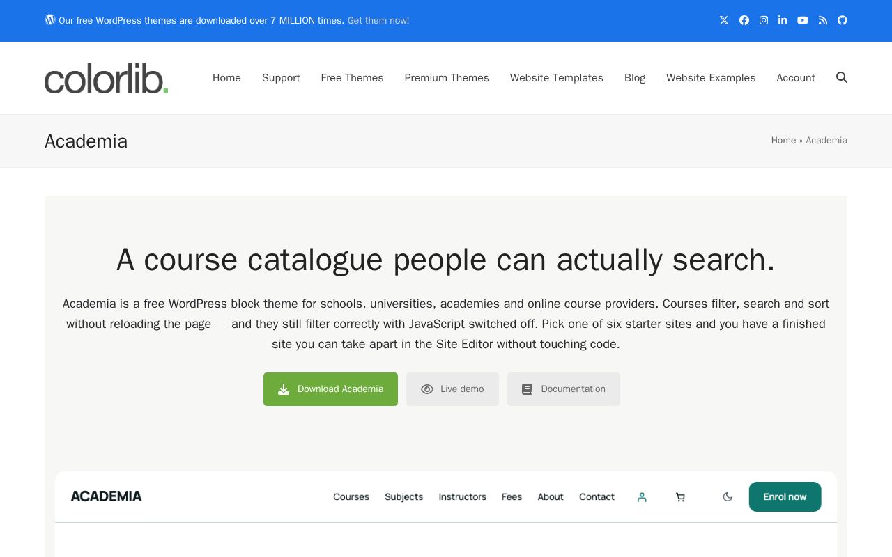 Preview of Academia Wp