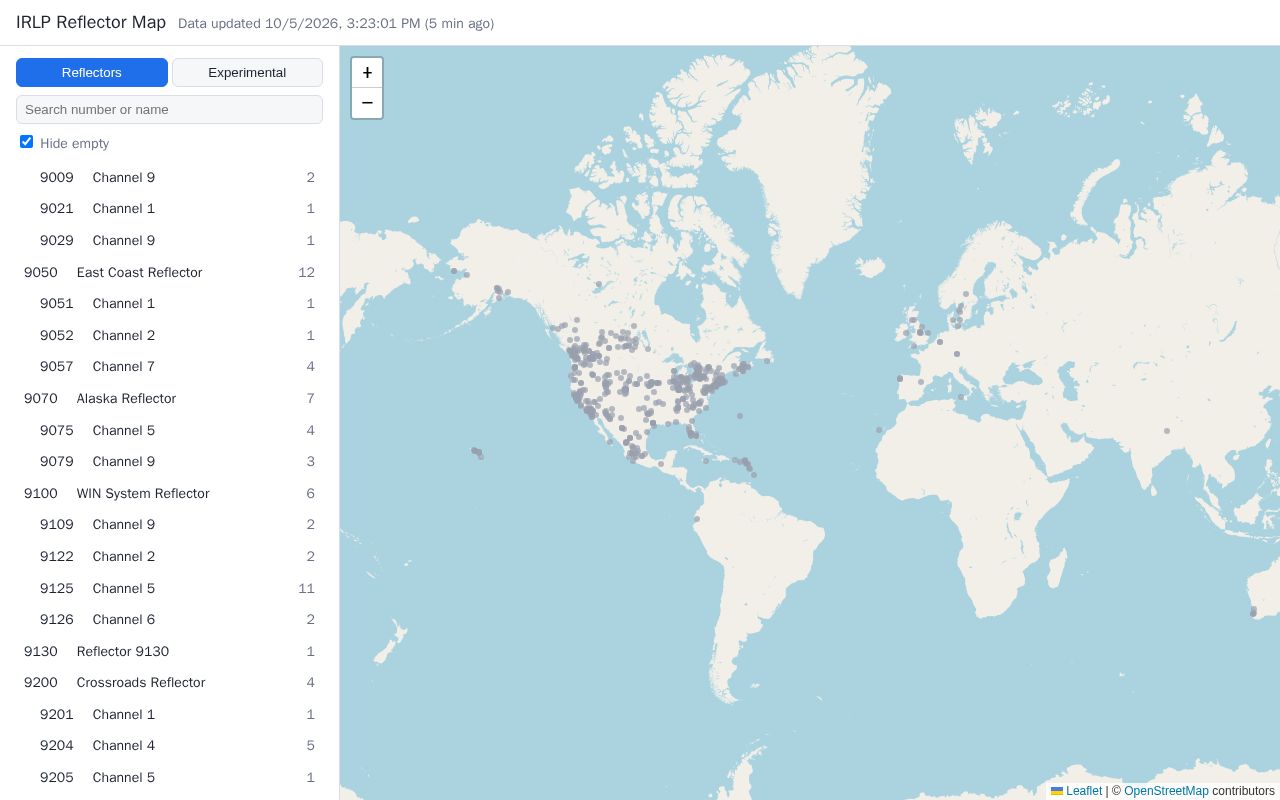 Preview of IRLP Reflector Map