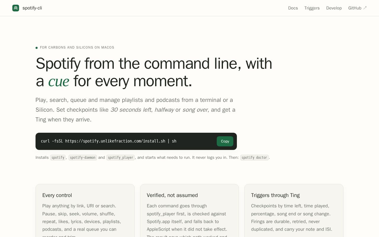 Preview of Spotify Cli