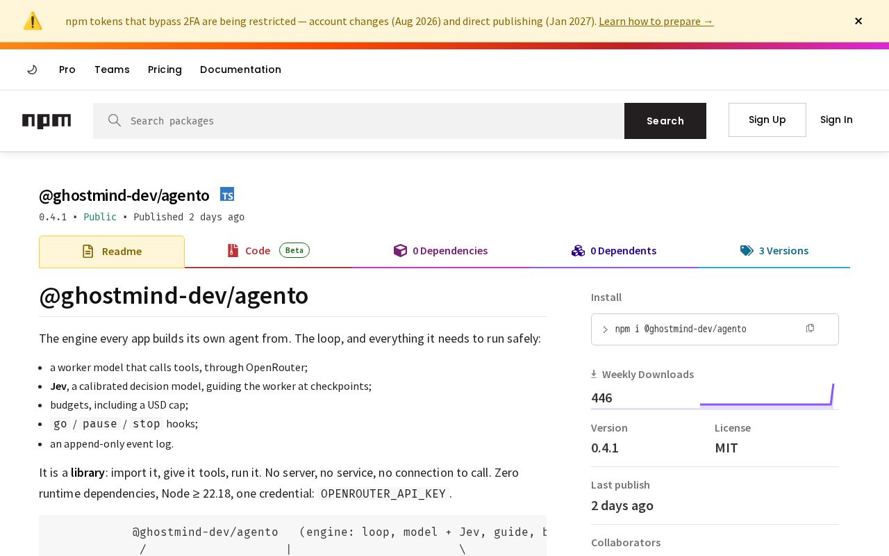 Preview of Agento