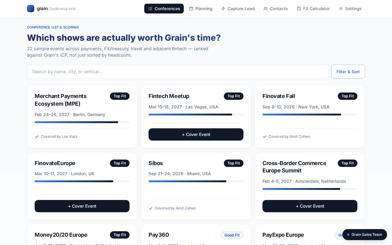 Preview of Grain Conference Intelligence