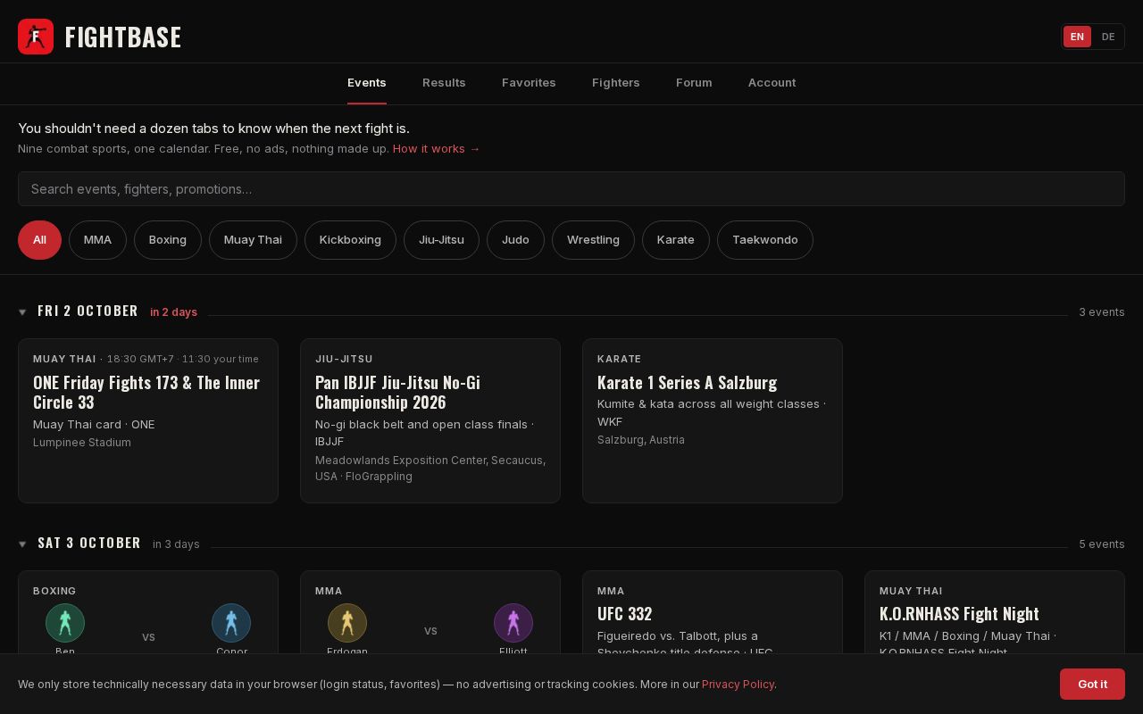 Preview of Fightbase