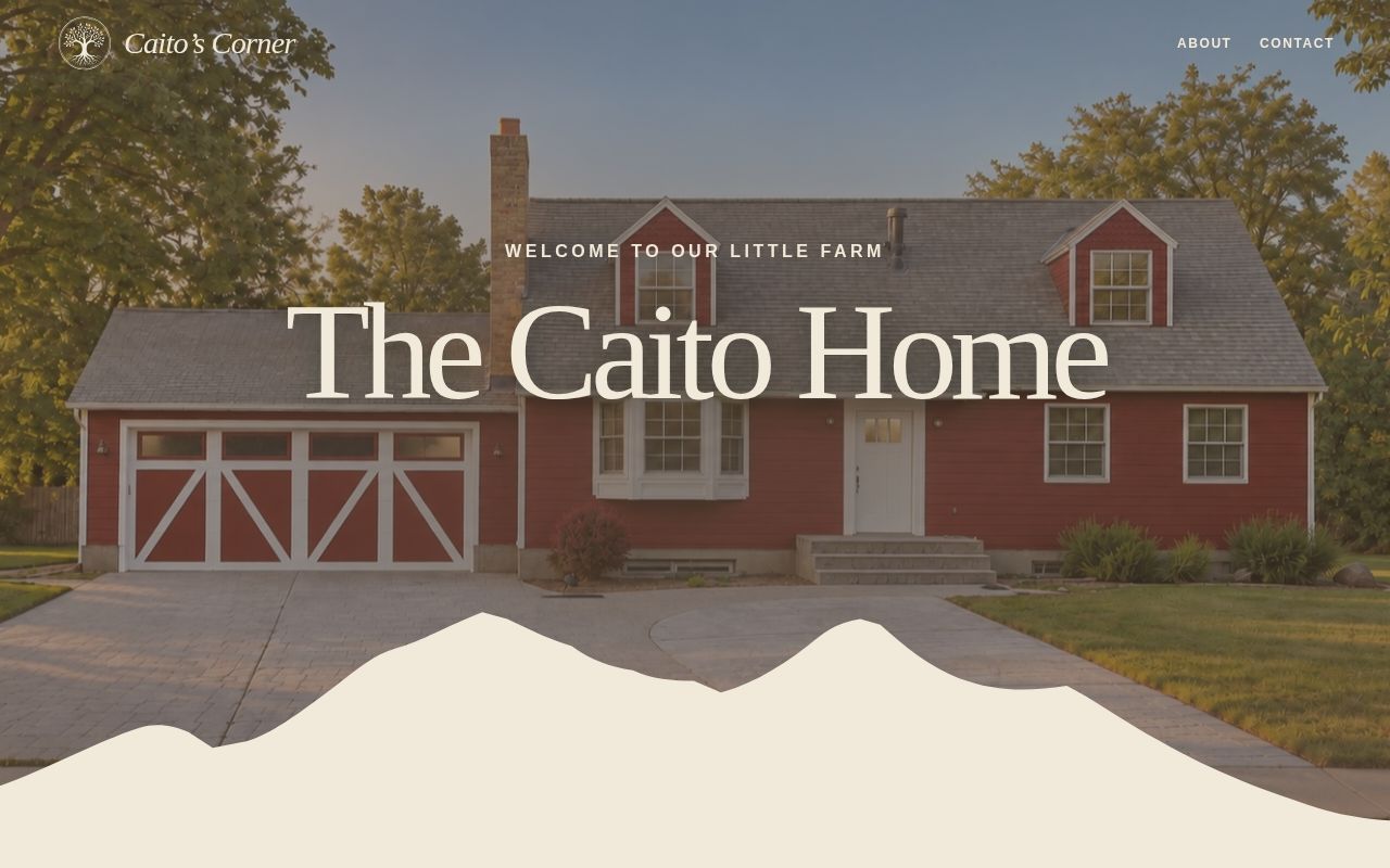 Preview of Editorial-style website for Caito’s Little Farm