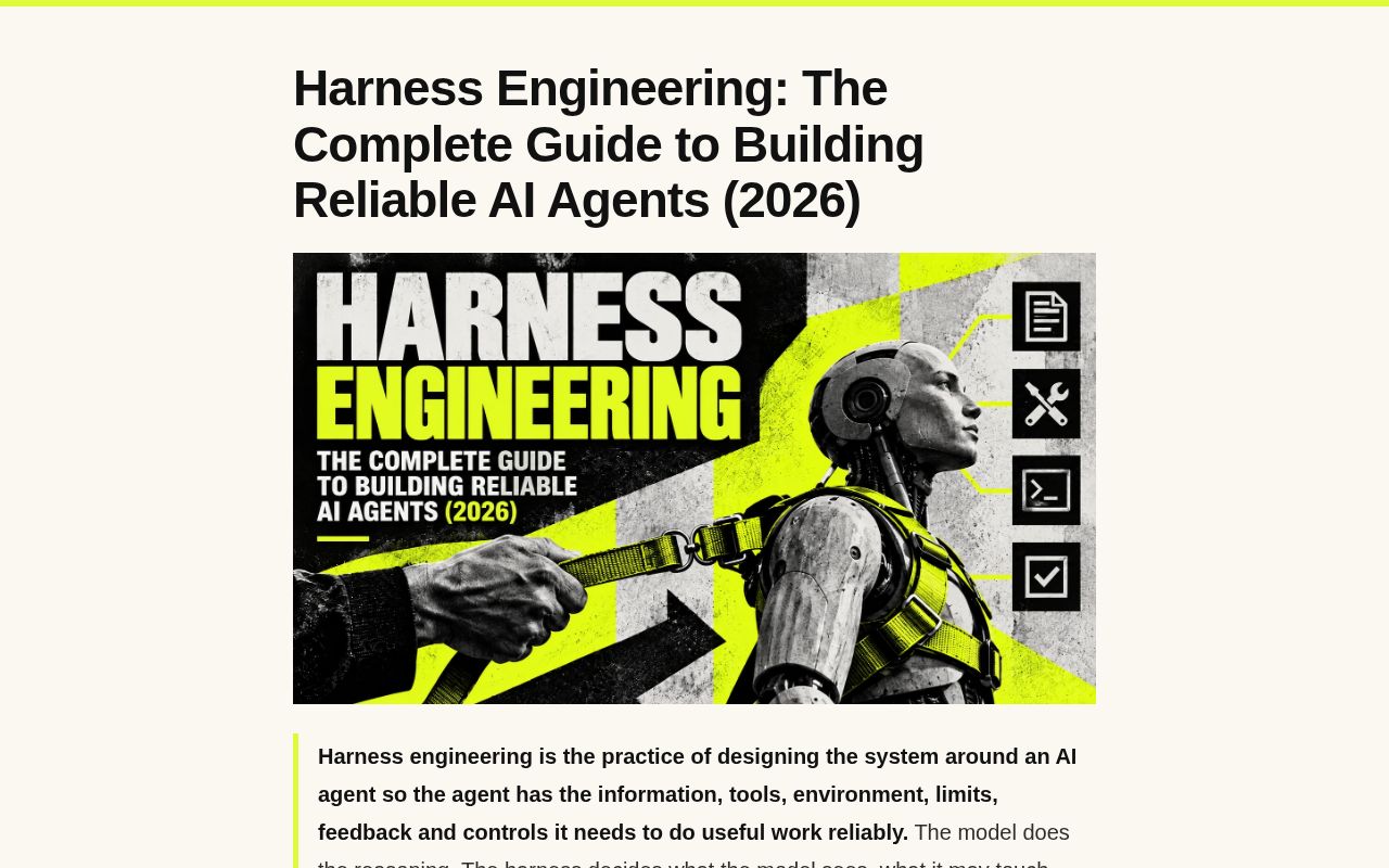 Preview of The Harness Engineering Blueprint