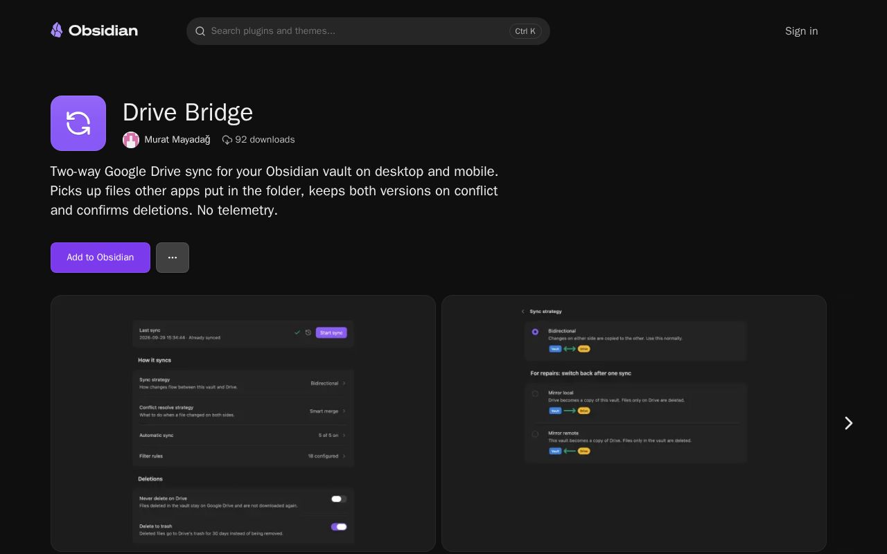 Preview of Drive Bridge