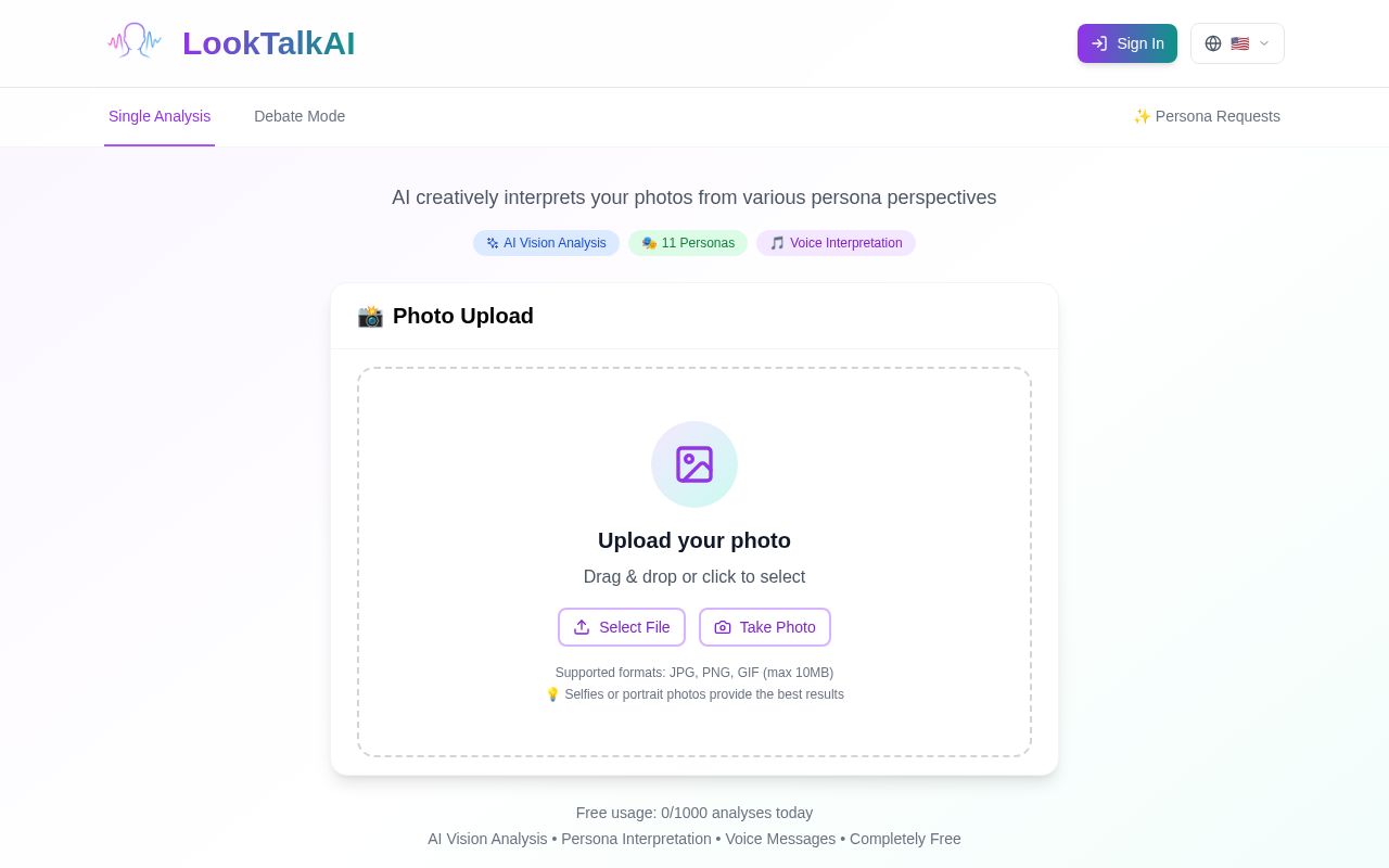 Preview of LookTalkAI