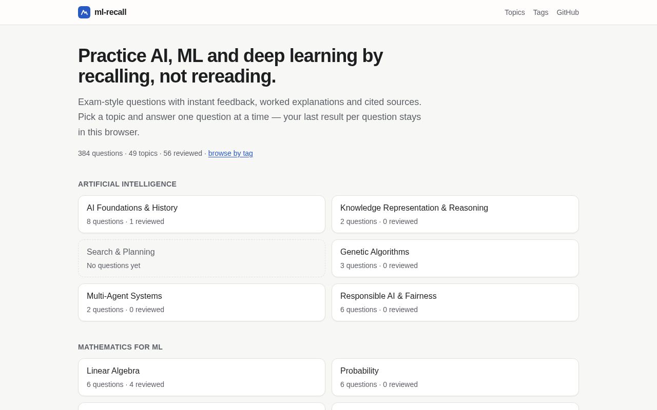 Preview of Ml Recall