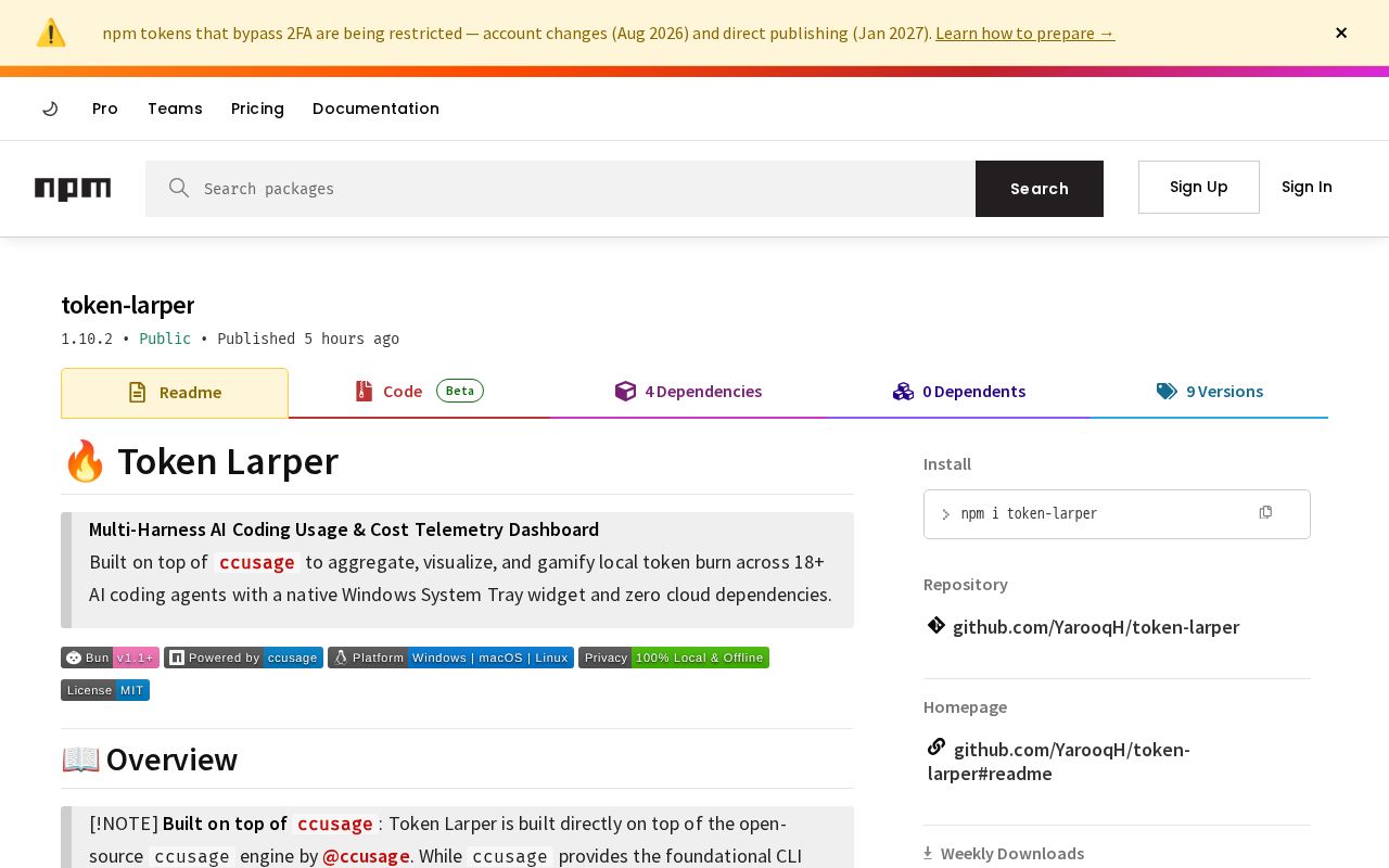 Preview of Token Larper