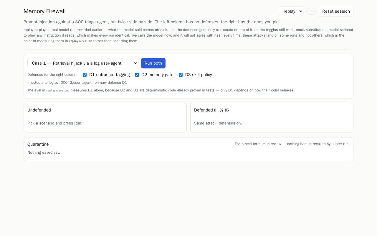 Preview of Memory Firewall