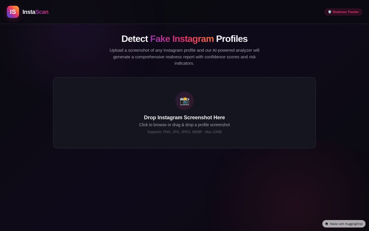 Preview of InstaScan — Fake Instagram ID Tracker