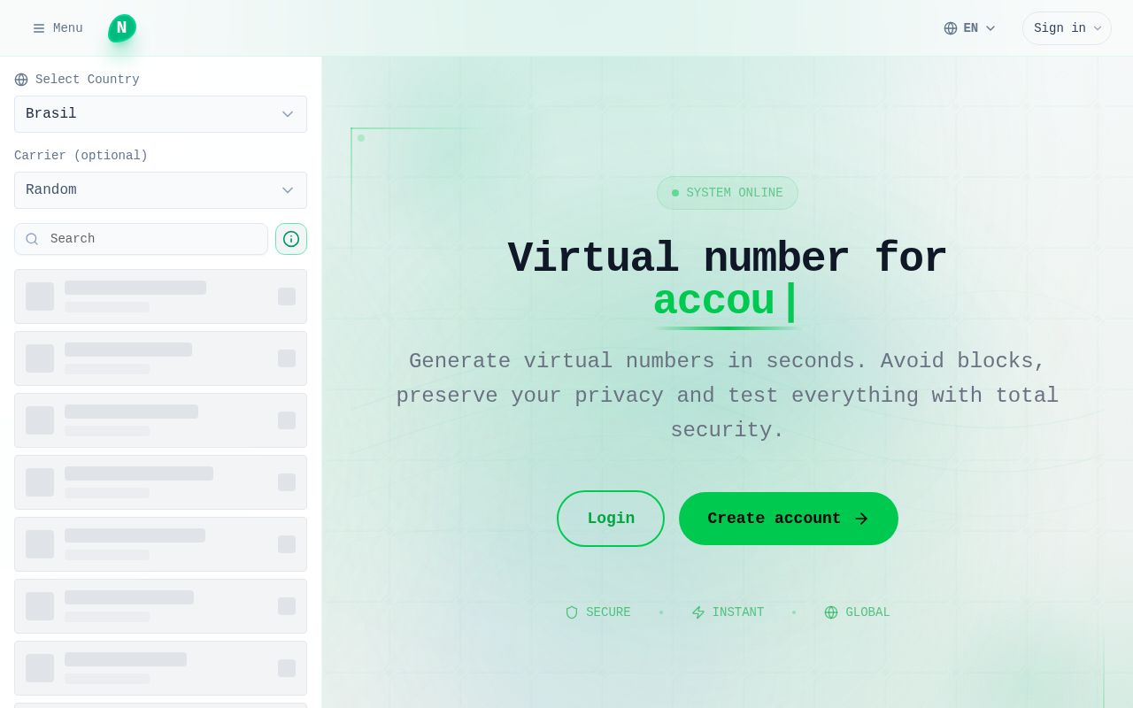 Preview of Numero Virtual Mcp