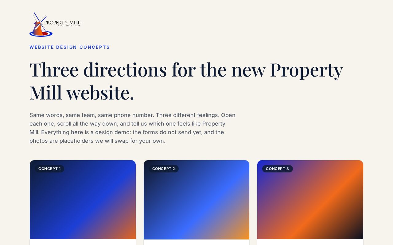 Preview of Property Mill Demos