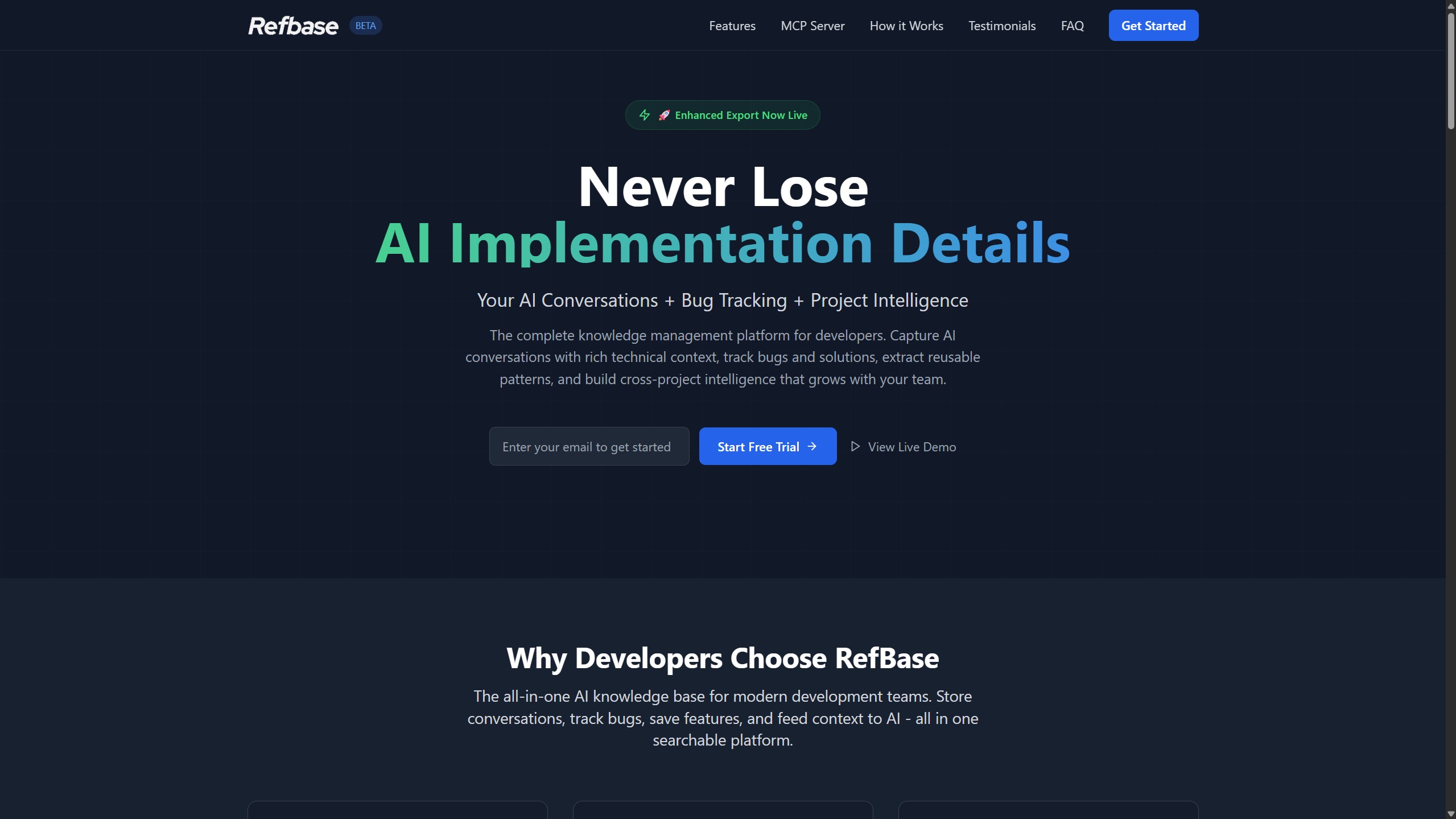 Preview of Refbase - Vibe coding knowledgebase management