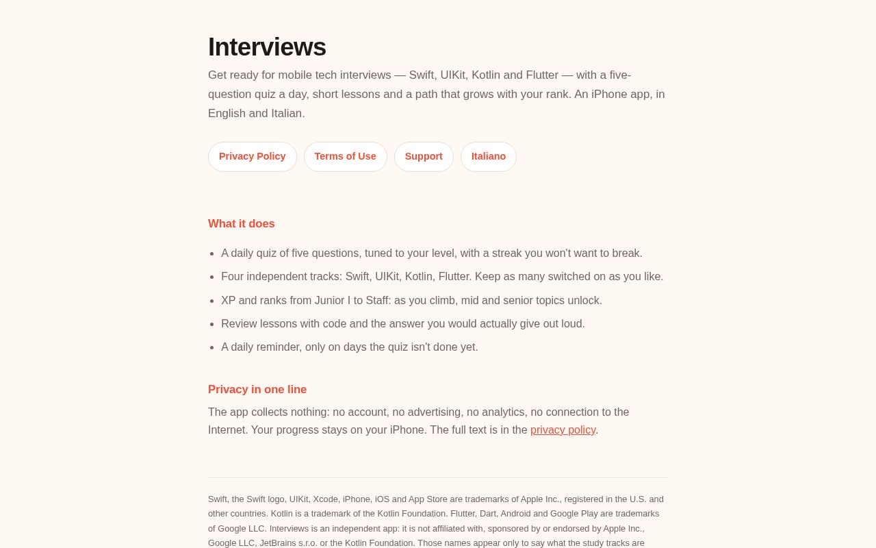 Preview of Interviews