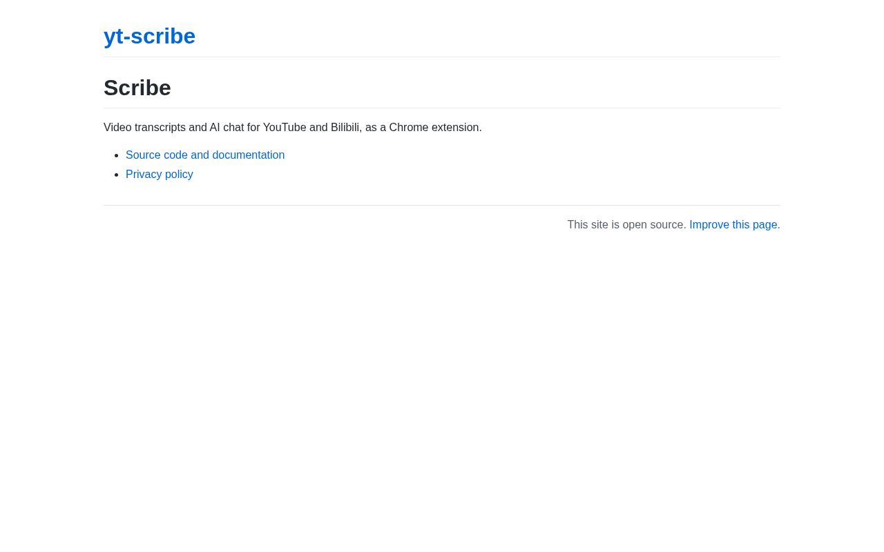 Preview of Yt Scribe