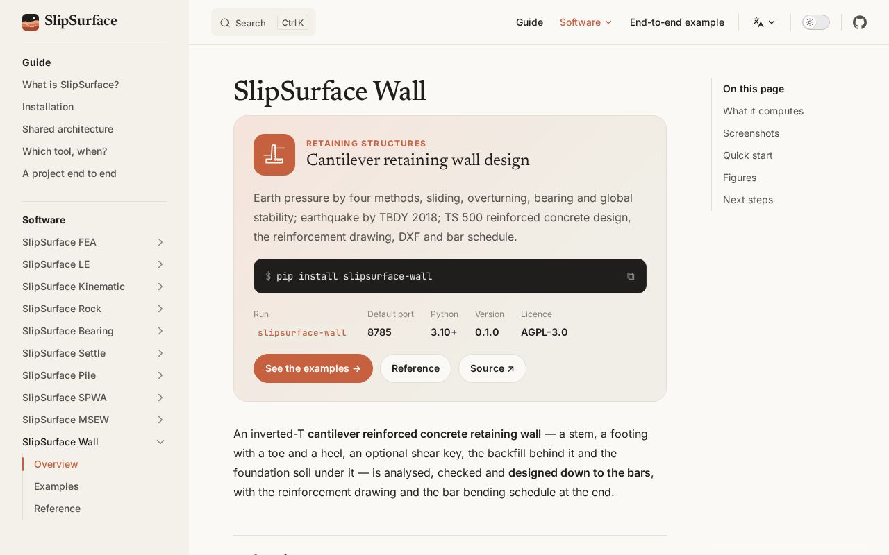 Preview of Slipsurface Wall
