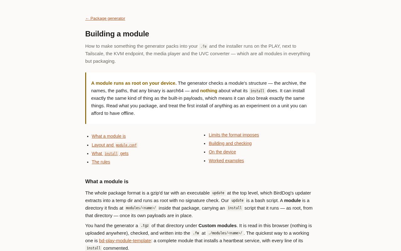 Preview of Bd Play Module Template