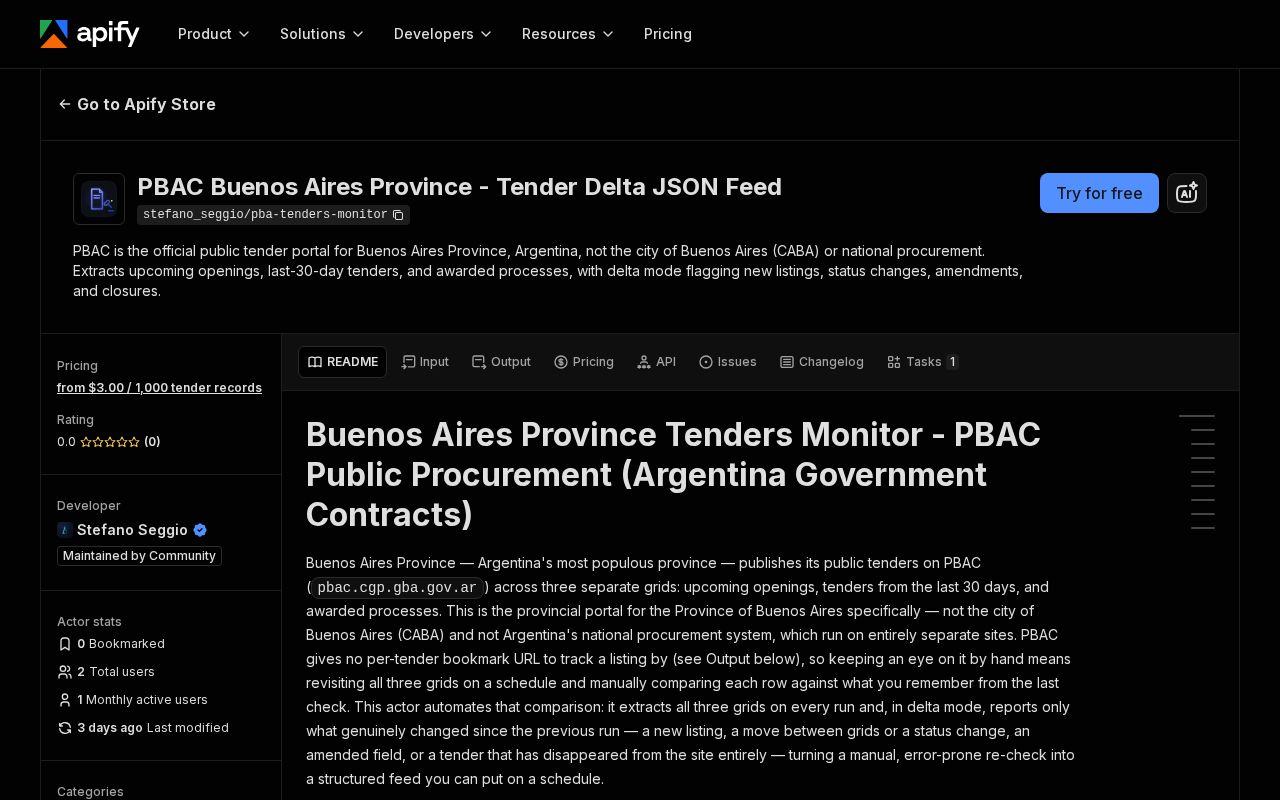 Preview of Pba Tenders Monitor