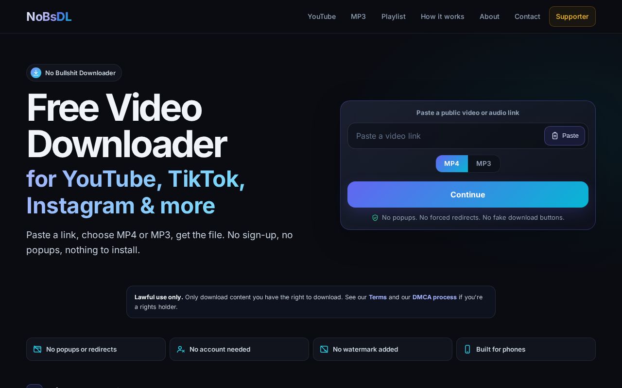Preview of Nobsdl Download Button