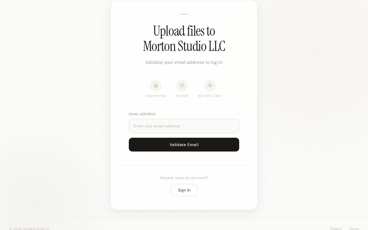 Preview of Upload Drive-In
