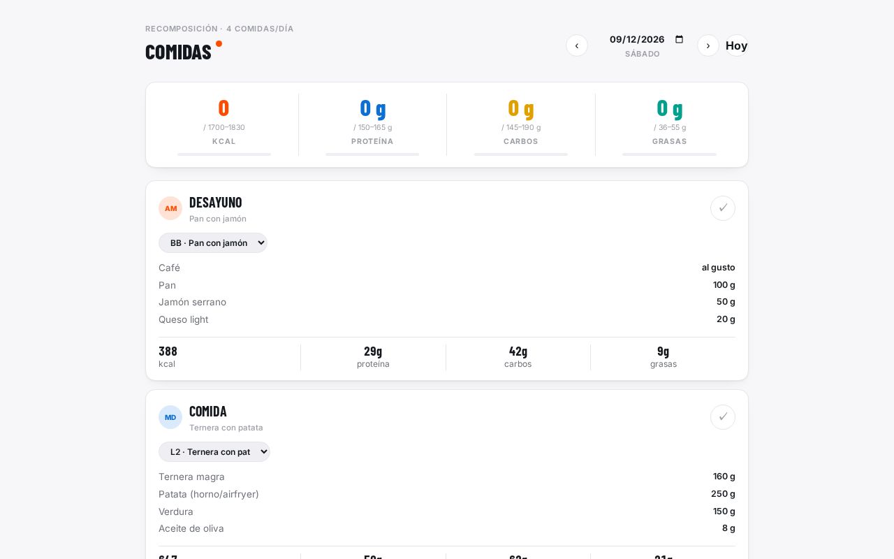 Preview of Bitácora de comidas diaria (recomposición corporal) - estilo Strava